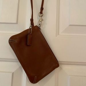 Coach Brown Leather Wristlet
